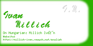 ivan millich business card